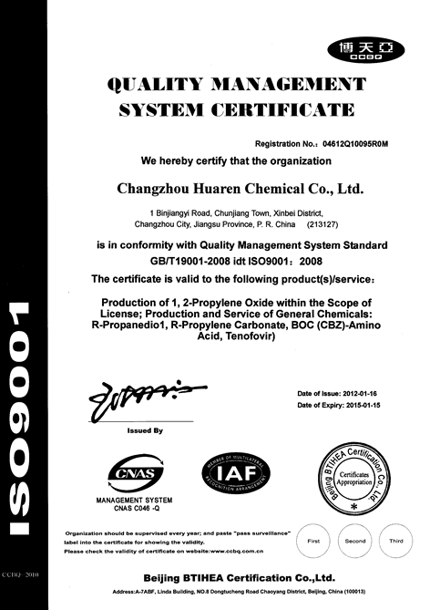 ISO9001:2008 Certificate